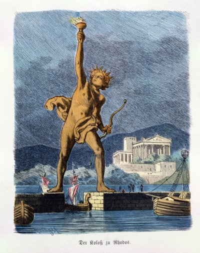 Der Koloss von Rhodos, aus einer Serie der 